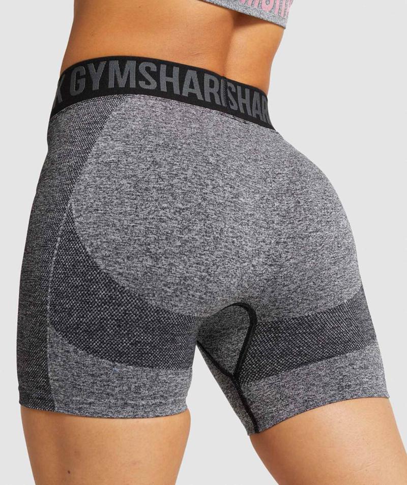 Gymshark Flex Rövidnadrág Női Fekete Szürke  Hungary |  FDGZE-0276