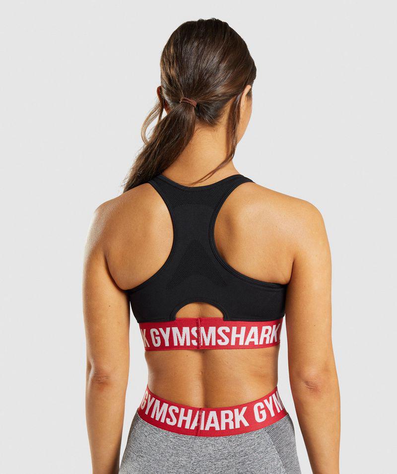 Gymshark Flex Sportmelltartó Női Fekete  Hungary |  ZOVAI-7254