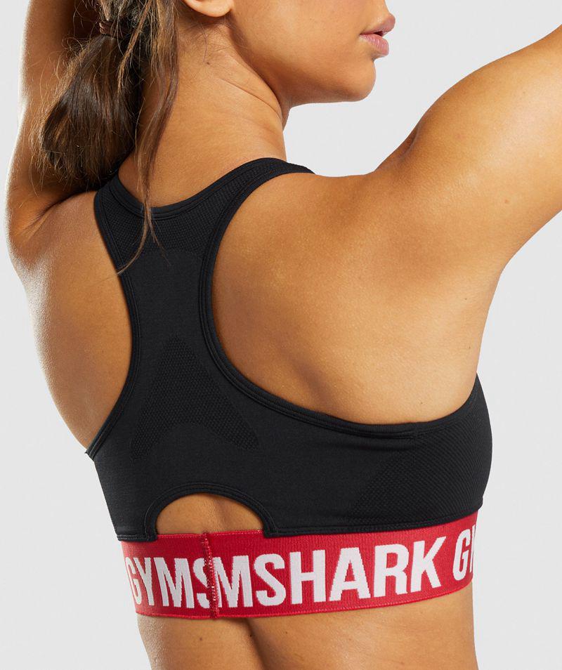 Gymshark Flex Sportmelltartó Női Fekete  Hungary |  ZOVAI-7254