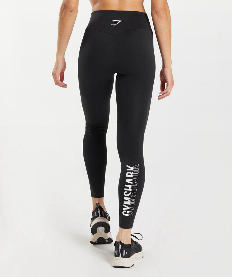 Gymshark Fraction Leggings Női Fekete  Hungary |  MGDWV-4683