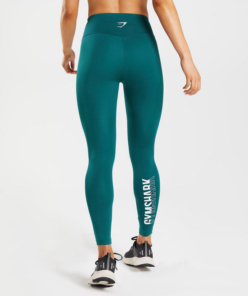 Gymshark Fraction Leggings Női Türkiz  Hungary |  XESWT-8076