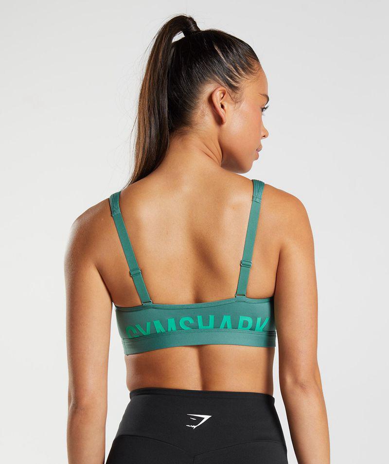 Gymshark Fraction Sportmelltartó Női Zöld  Hungary |  JFACD-6204