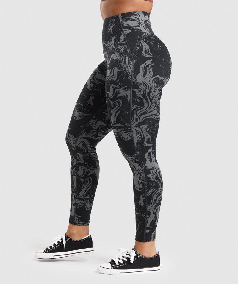 Gymshark GS Power High Rise Leggings Női Fekete  Hungary |  ZOICR-6390