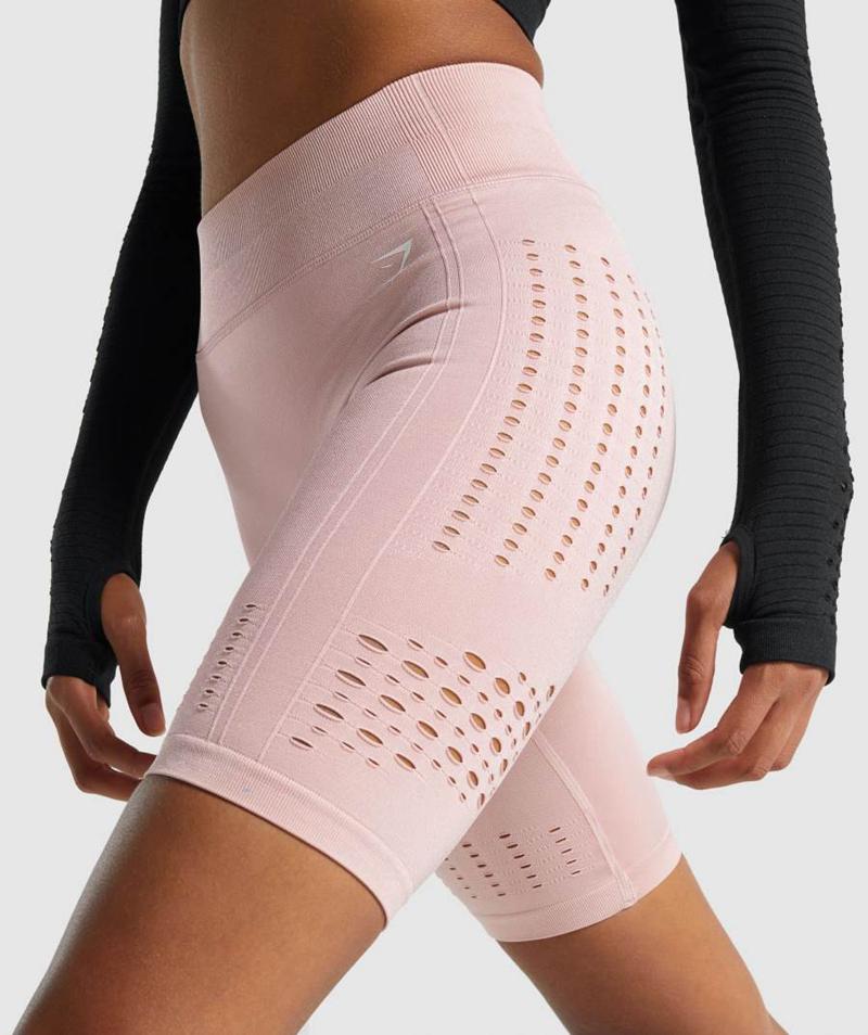 Gymshark Glow Seamless Rövidnadrág Női Világos Rózsaszín  Hungary |  DJUQP-0489