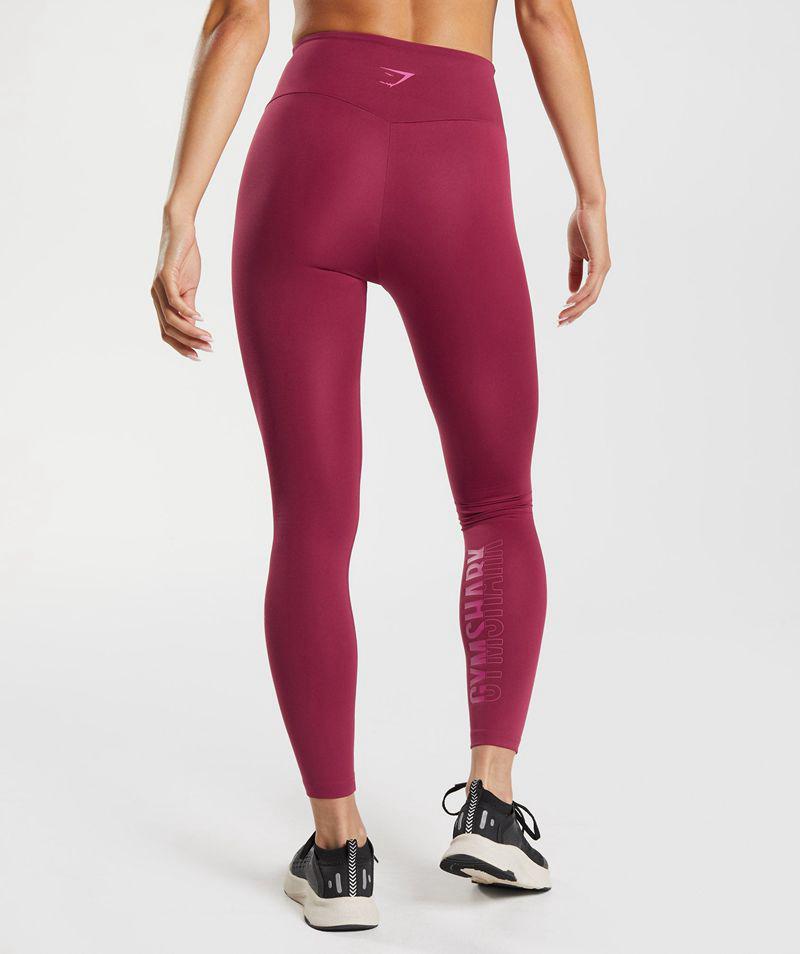 Gymshark Graphics Fraction Leggings Női Rózsaszín  Hungary |  WDLHU-9718