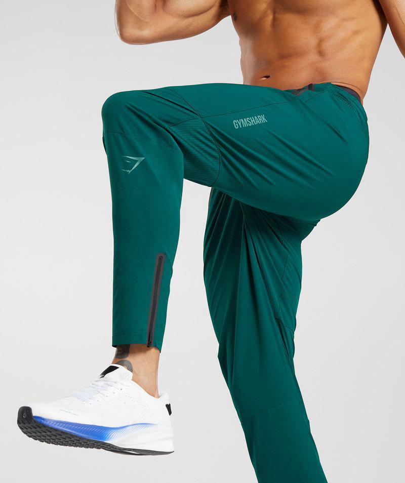 Gymshark Hybrid Woven Jogger Nadrág Férfi Zöld  Hungary |  QMPVJ-5274