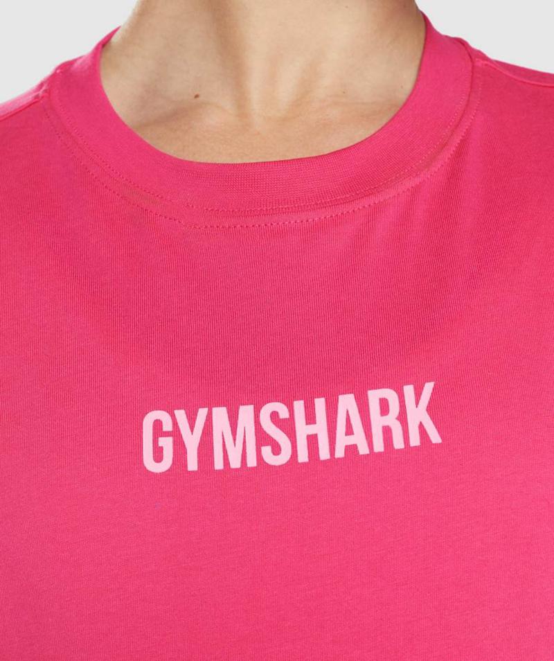 Gymshark Leg Day Oversized T-Shirts Női Rózsaszín  Hungary |  BWDSO-2438