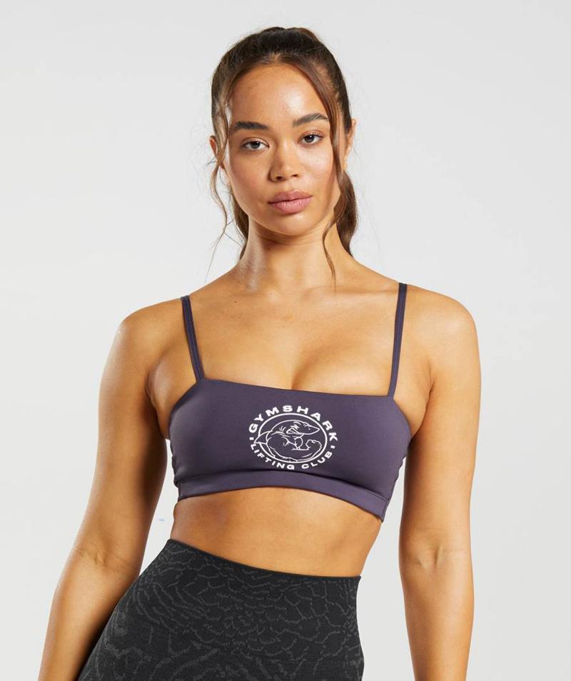 Gymshark Legacy Bandeau Bra Sportmelltartó Női Lila  Hungary |  VKPFU-4891