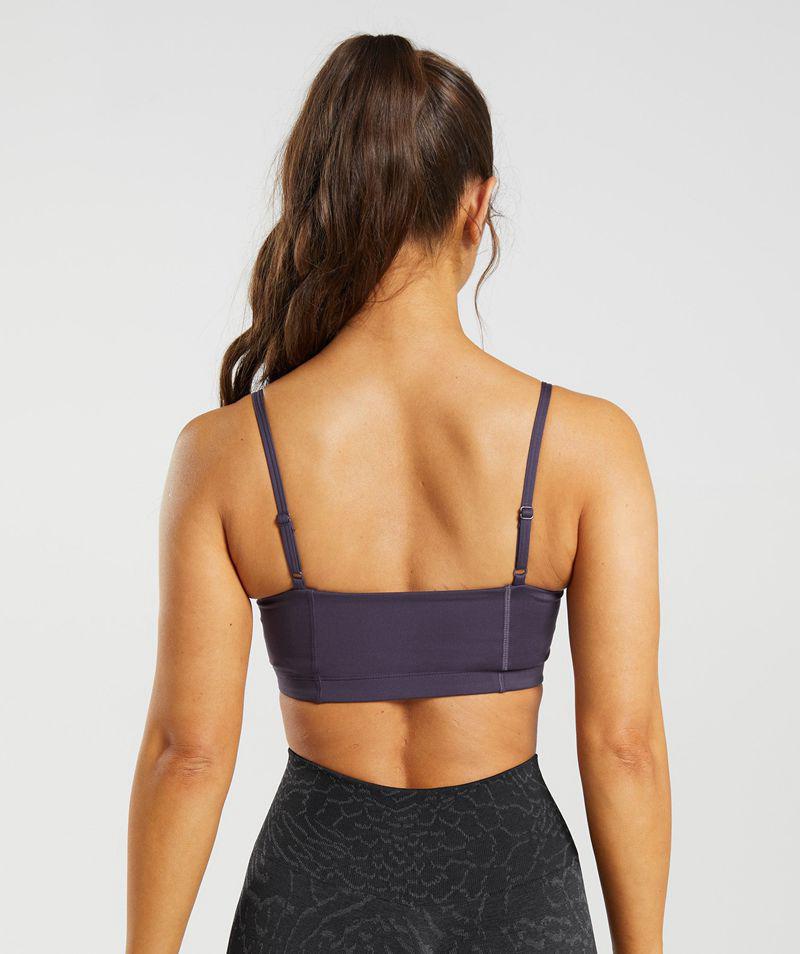 Gymshark Legacy Bandeau Sportmelltartó Női Lila  Hungary |  EIXFD-7689