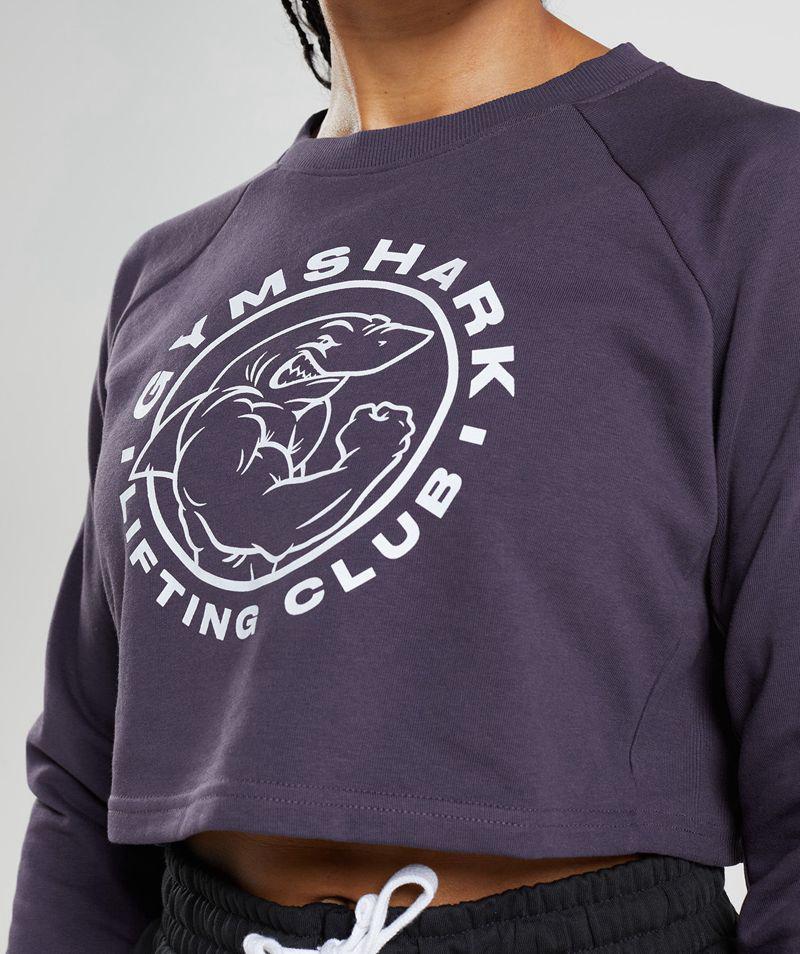 Gymshark Legacy Cropped Pulóverek Női Lila  Hungary |  OYIER-9058