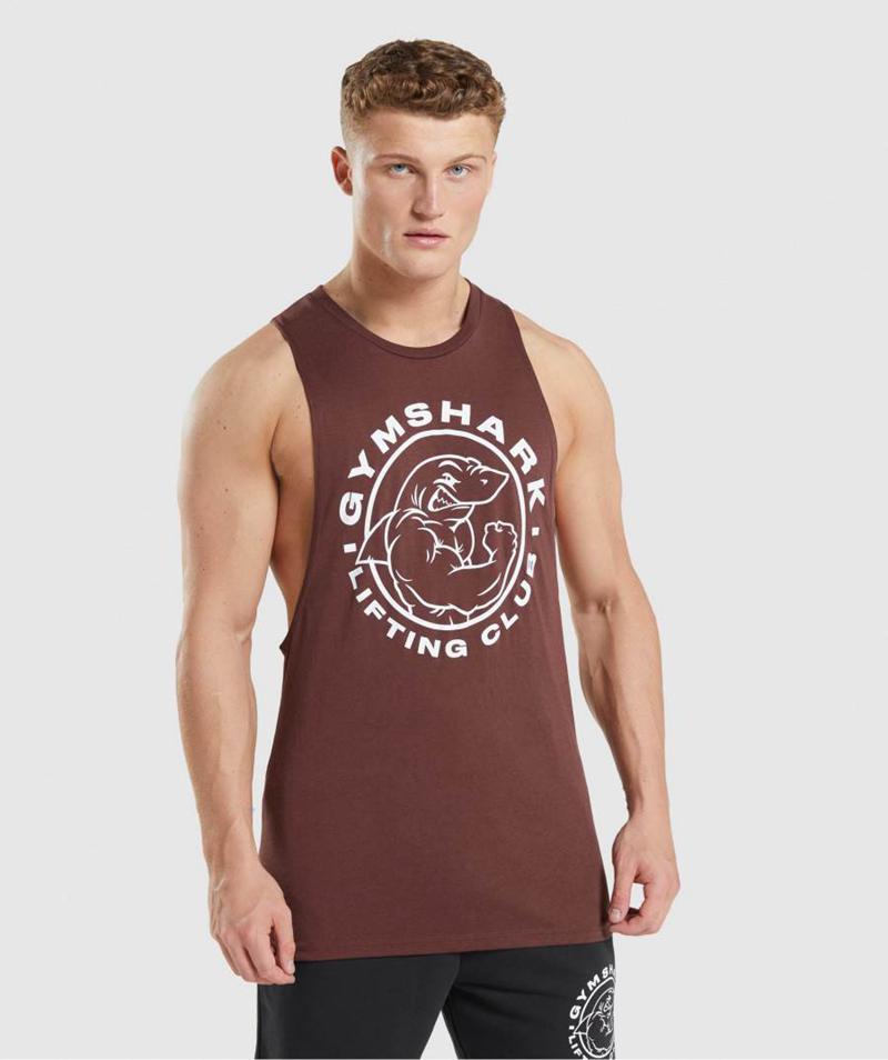 Gymshark Legacy Drop Arm Ujjatlan Póló Férfi Rózsaszín Barna  Hungary |  LJXNI-3795