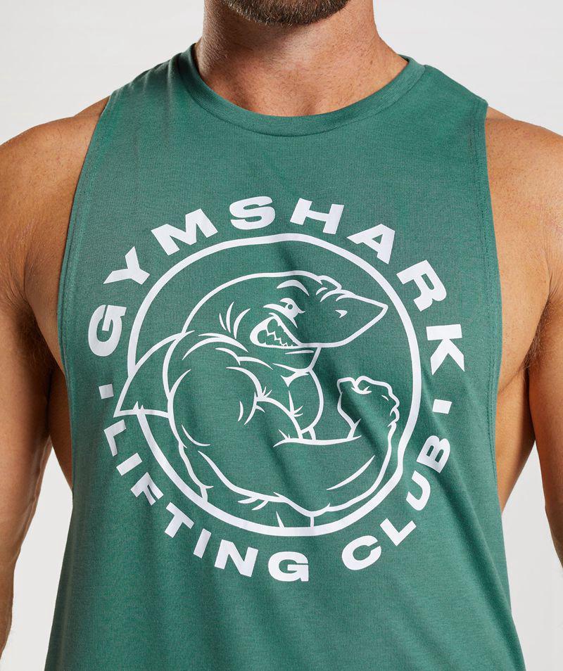 Gymshark Legacy Drop Arm Ujjatlan Póló Férfi Zöld  Hungary |  MGCFZ-7509