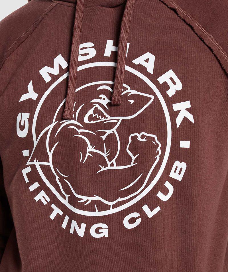 Gymshark Legacy Kapucnis Pulóver Férfi Bordó  Hungary |  UZLQI-4960