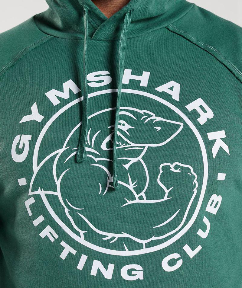 Gymshark Legacy Kapucnis Pulóver Férfi Zöld  Hungary |  HMYCB-3160