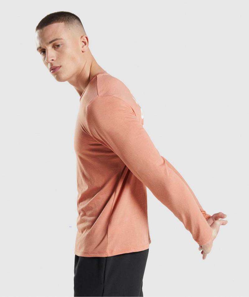 Gymshark Legacy Long Sleeve Pulóverek Férfi Rózsaszín  Hungary |  DNGHA-5473