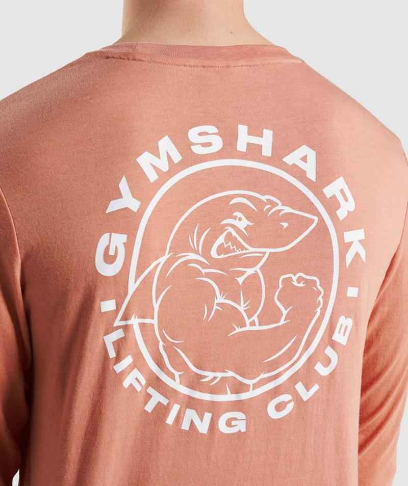 Gymshark Legacy Long Sleeve Pulóverek Férfi Rózsaszín  Hungary |  DNGHA-5473