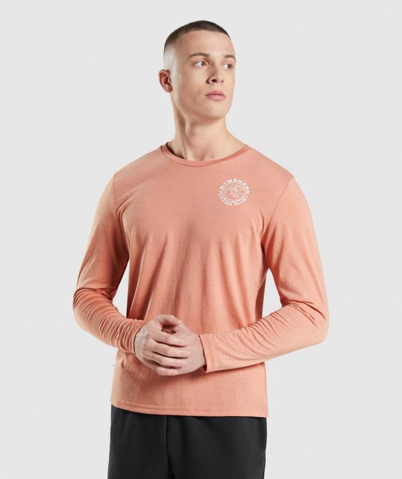 Gymshark Legacy Long Sleeve Pulóverek Férfi Rózsaszín  Hungary |  DNGHA-5473