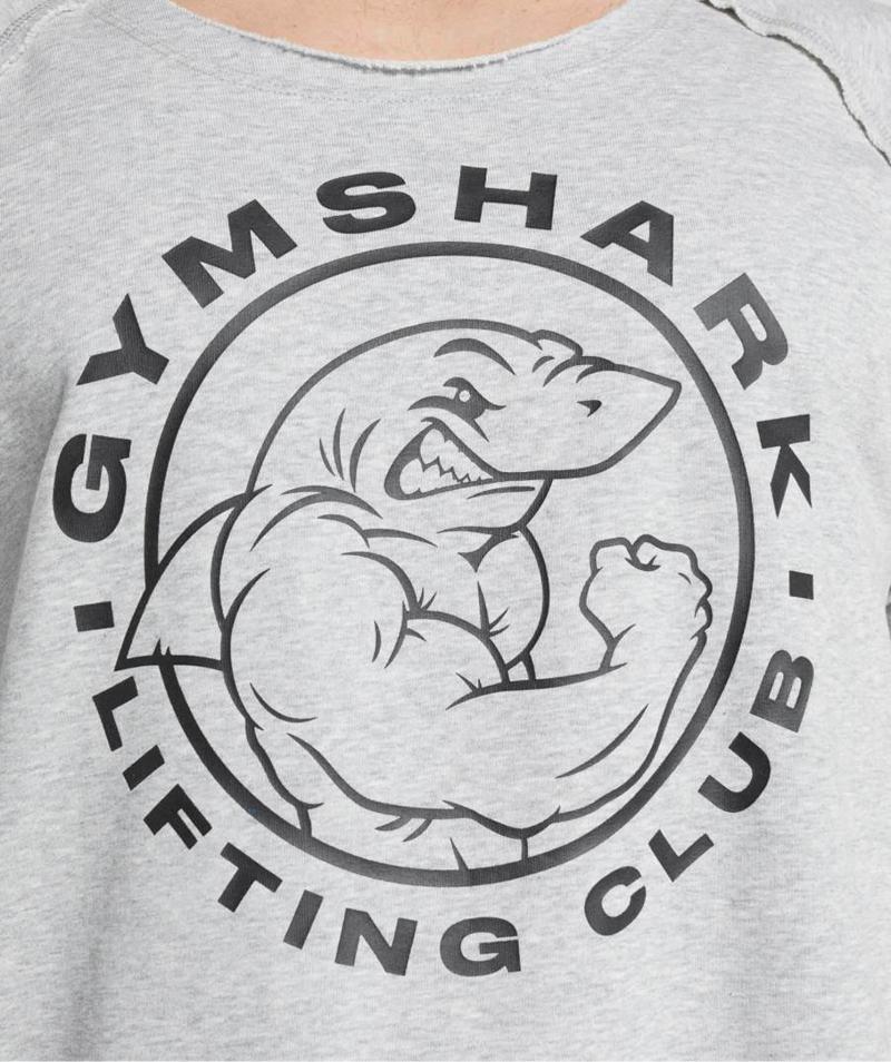 Gymshark Legacy Rag Top T-Shirts Férfi Világos Szürke  Hungary |  KVNPT-3781