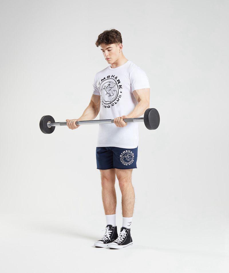 Gymshark Legacy T-Shirts Férfi Fehér  Hungary |  UONDB-6312