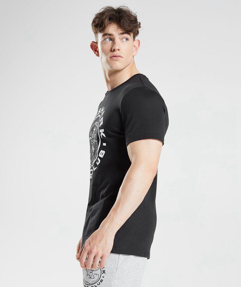 Gymshark Legacy T-Shirts Férfi Fekete  Hungary |  LEBKX-7890