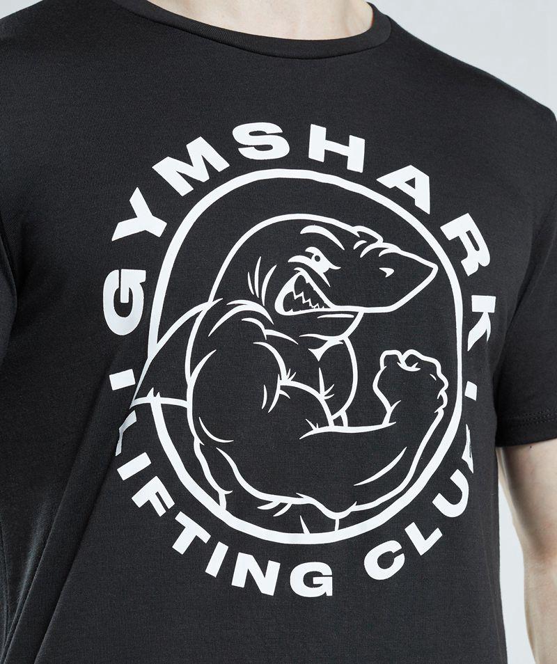 Gymshark Legacy T-Shirts Férfi Fekete  Hungary |  LEBKX-7890