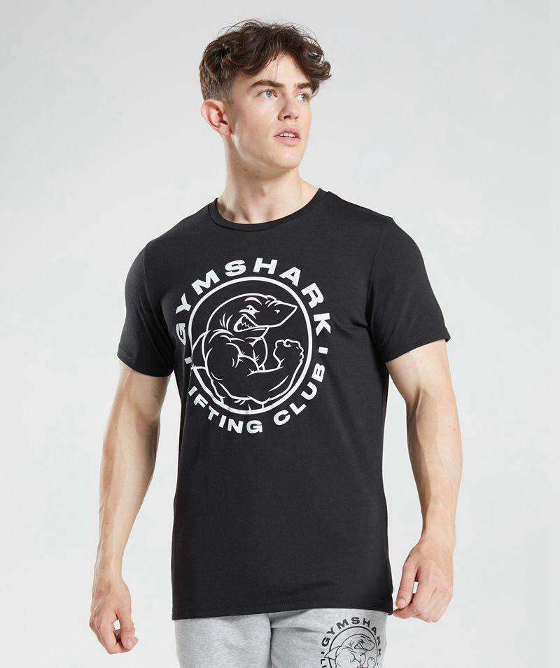 Gymshark Legacy T-Shirts Férfi Fekete  Hungary |  LEBKX-7890