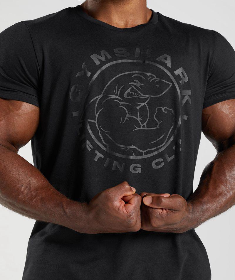 Gymshark Legacy T-Shirts Férfi Fekete  Hungary |  ZUFXG-0589