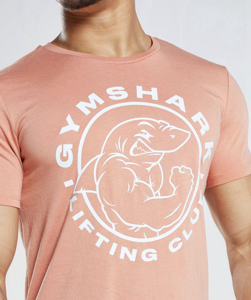 Gymshark Legacy T-Shirts Férfi Rózsaszín  Hungary |  CTJRF-3069