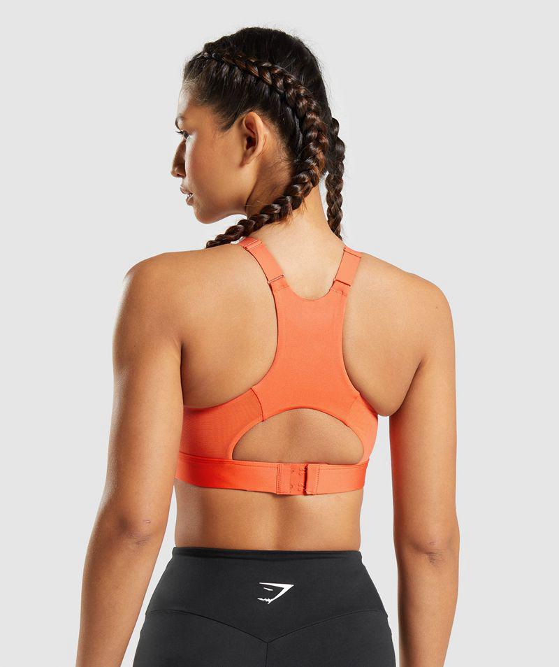 Gymshark Mesh Neckline 2.0 Sportmelltartó Női Narancssárga  Hungary |  BZURY-7986