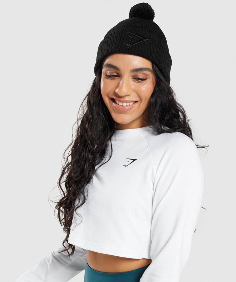 Gymshark New Era Mini Pom Téli Sapka Accessories Fekete  Hungary |  MLTEY-8352