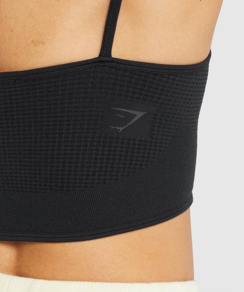 Gymshark Pause Bralette Fehérnemű Női Fekete  Hungary |  YWZXM-8931