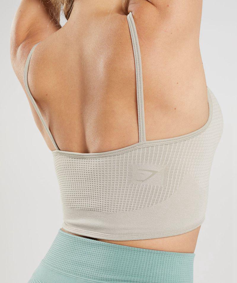 Gymshark Pause Seamless Bralette Sportmelltartó Női Szürke  Hungary |  WRSAY-8563