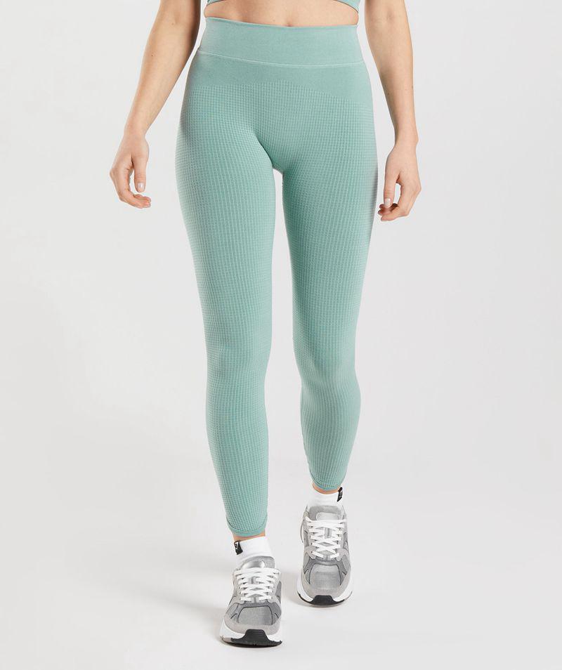 Gymshark Pause Seamless Leggings Női Türkiz  Hungary |  HTQNK-7549