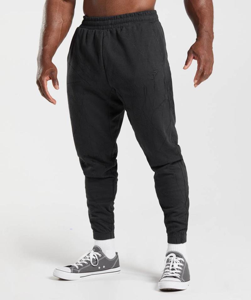 Gymshark Power Jogger Nadrág Férfi Fekete  Hungary |  YJHSD-7921