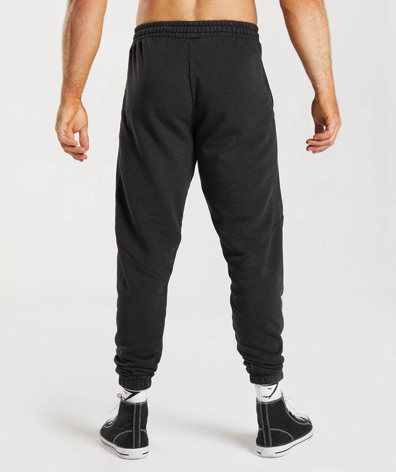 Gymshark Power Washed Jogger Nadrág Férfi Fekete  Hungary |  QZNSL-5314