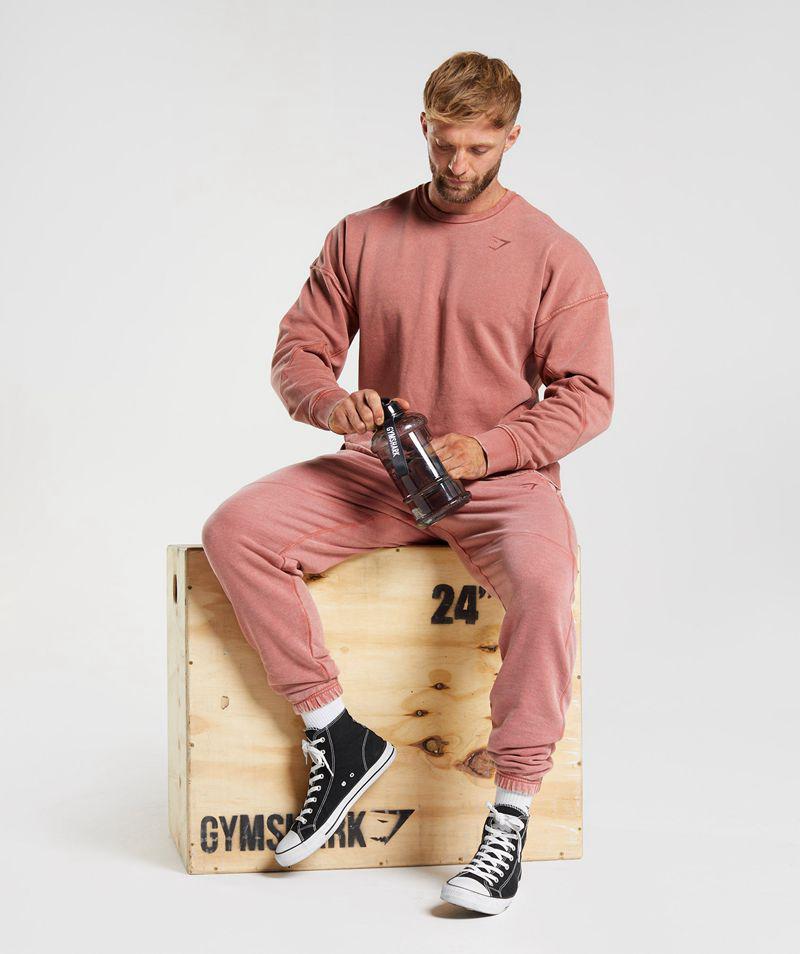 Gymshark Power Washed Jogger Nadrág Férfi Rózsaszín  Hungary |  WMQGH-6704