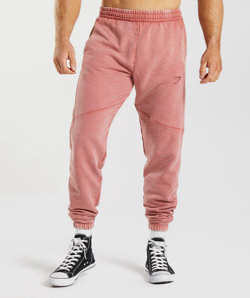 Gymshark Power Washed Jogger Nadrág Férfi Rózsaszín  Hungary |  WMQGH-6704