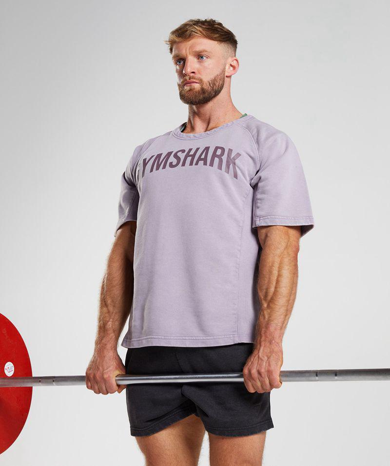 Gymshark Power Washed Rag Felsők Férfi Lila  Hungary |  BJNXS-2963