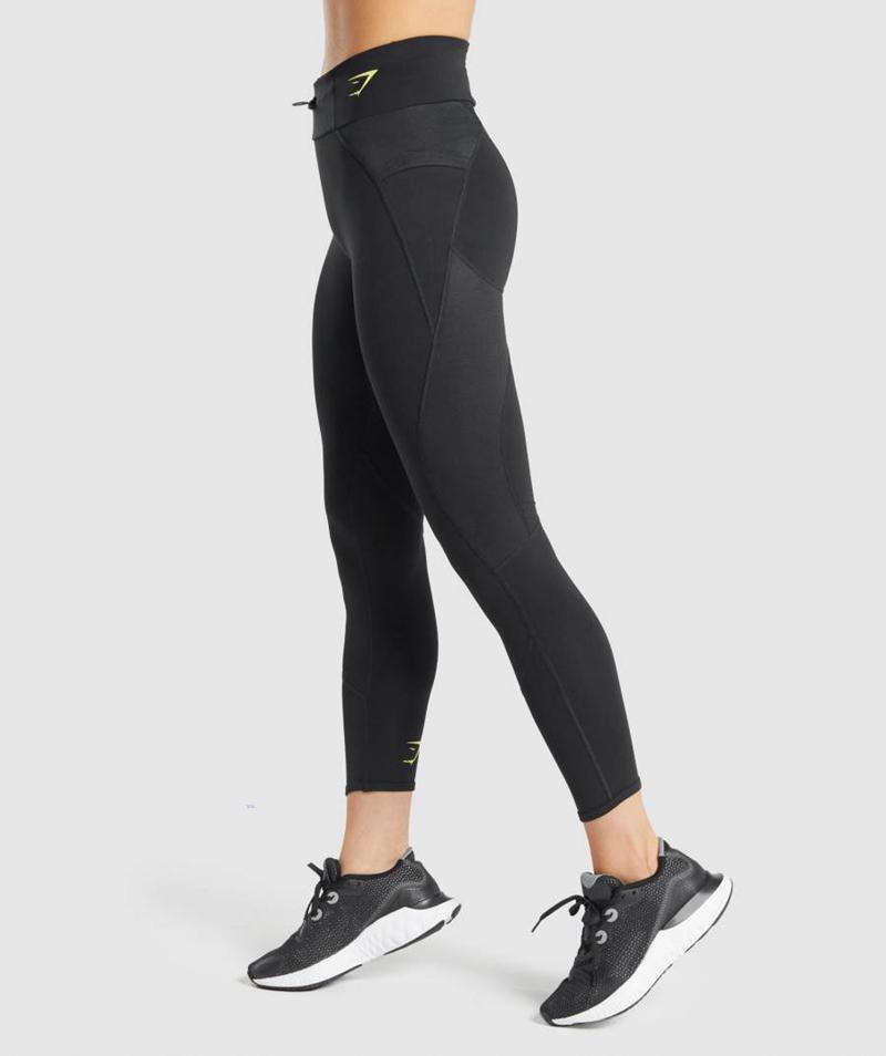 Gymshark Pulse Leggings Női Fekete  Hungary |  PFJEO-7091