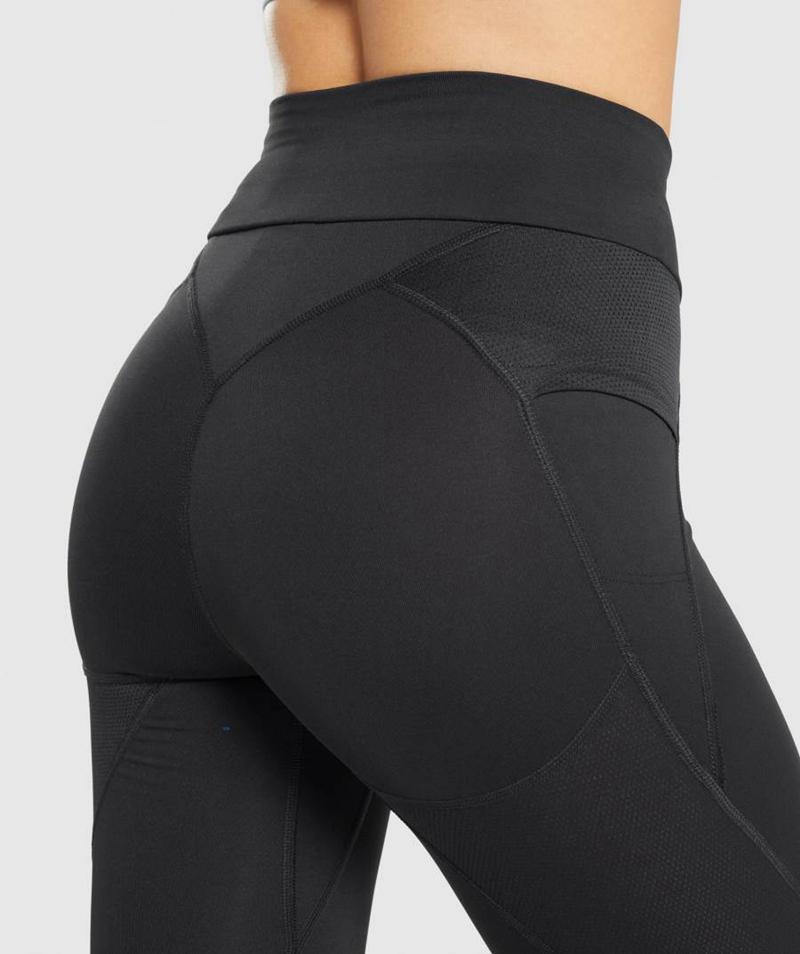 Gymshark Pulse Leggings Női Fekete  Hungary |  PFJEO-7091