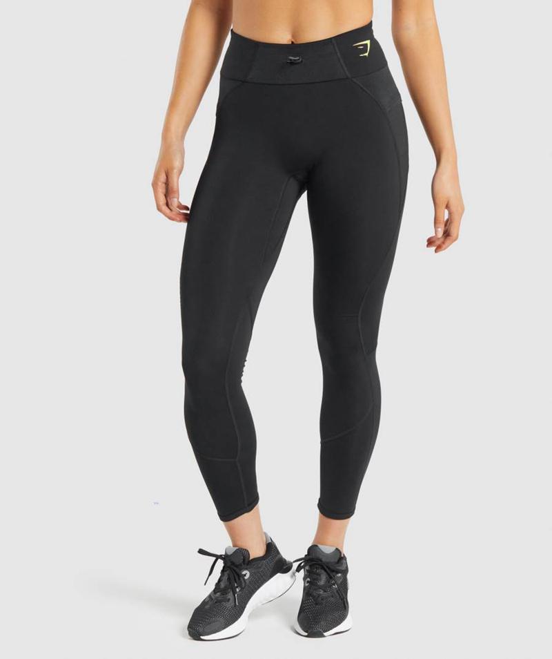 Gymshark Pulse Leggings Női Fekete  Hungary |  PFJEO-7091