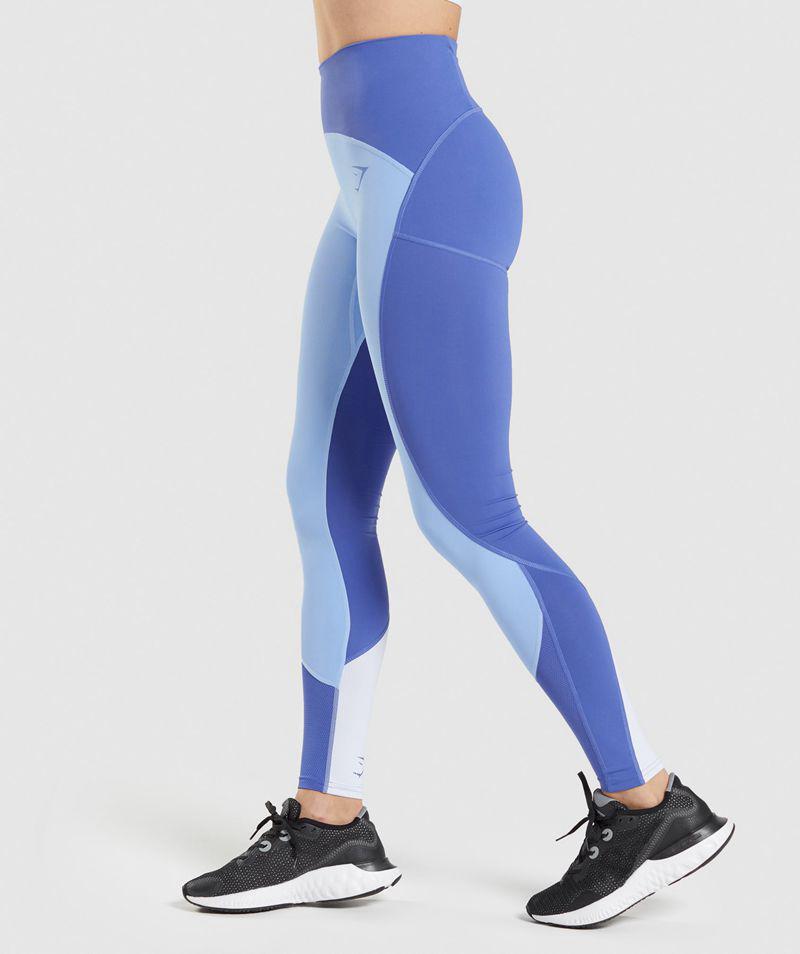 Gymshark Pulse Mesh Leggings Női Kék  Hungary |  DPTCN-0328