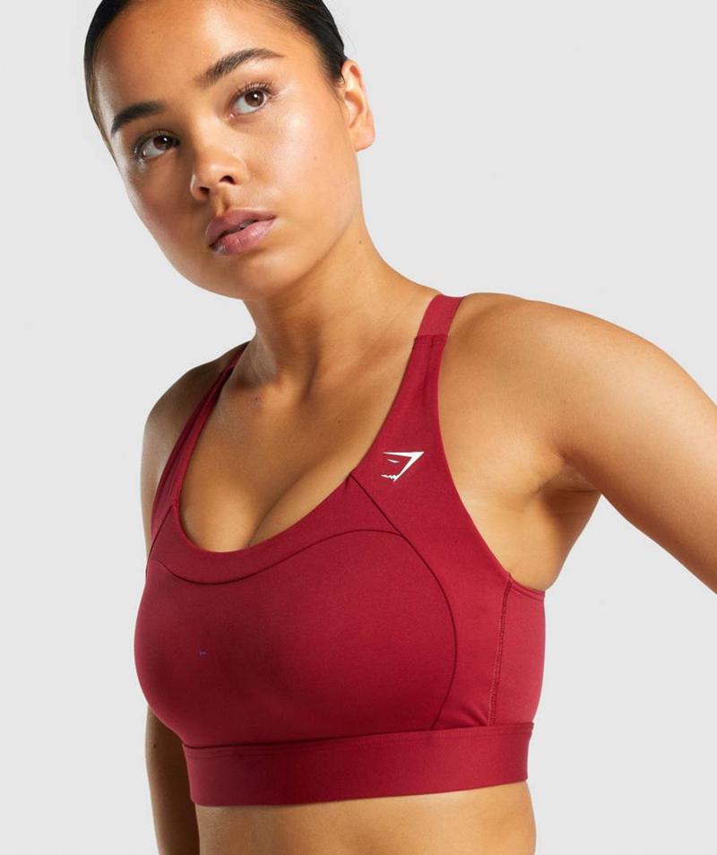 Gymshark Racer Back Sportmelltartó Női Bordó  Hungary |  JMRYX-9408