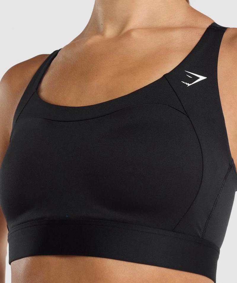 Gymshark Racer Back Sportmelltartó Női Fekete  Hungary |  CZDQK-6095