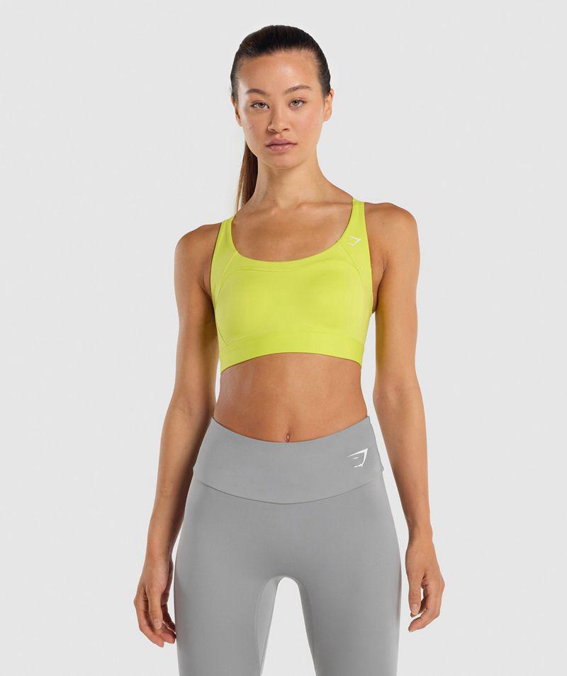 Gymshark Racer Back Sportmelltartó Női Sárga  Hungary |  RQHZW-6802