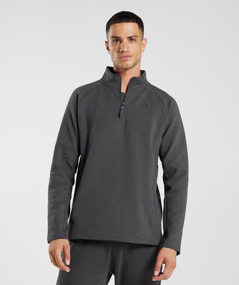 Gymshark Rest Day 1/4 Zip Kabát Férfi Szürke  Hungary |  EUSQC-0216