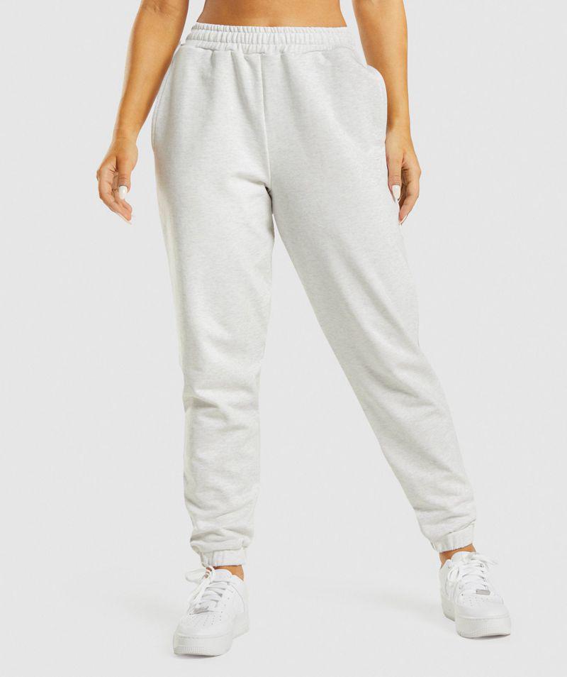 Gymshark Rest Day Sweats Jogger Nadrág Női Fehér  Hungary |  FMOUW-7528