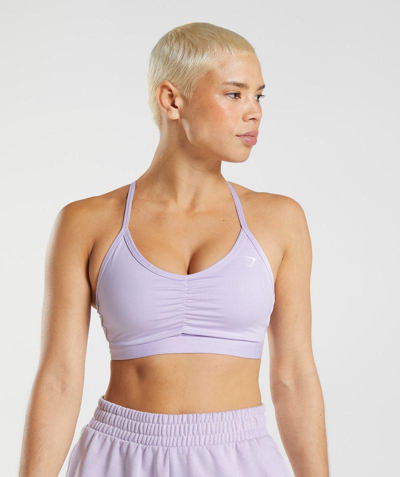 Gymshark Ruched Sportmelltartó Női Lila  Hungary |  JGCVD-6401