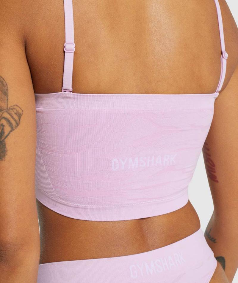 Gymshark Seamless Bandeau Fehérnemű Női Világos Rózsaszín  Hungary |  GCHDQ-5926