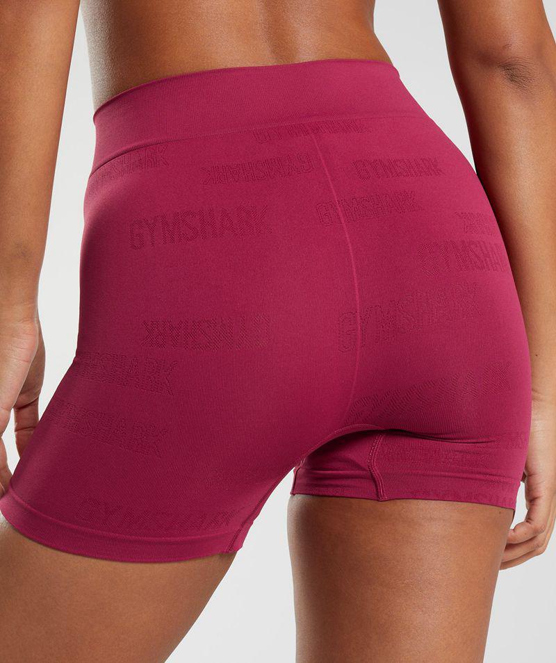 Gymshark Seamless Jacquard Boxers Fehérnemű Női Rózsaszín  Hungary |  DLKSJ-2436